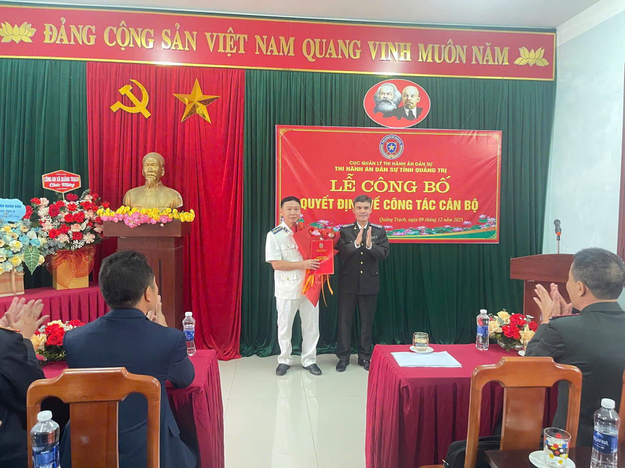 THI HÀNH ÁN DÂN SỰ TỈNH QUẢNG TRỊ TỔ CHỨC LỄ CÔNG BỐ QUYẾT ĐỊNH GIAO QUYỀN TRƯỞNG PHÒNG PHÒNG THADS KHU VỰC 3